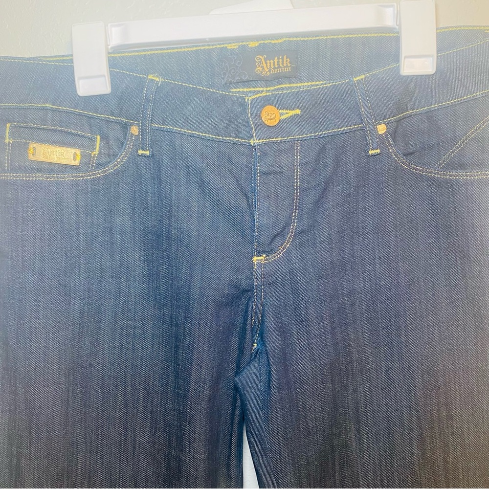 Antik Denim Blue Boot Cut Jeans with Classic Indigo Wash